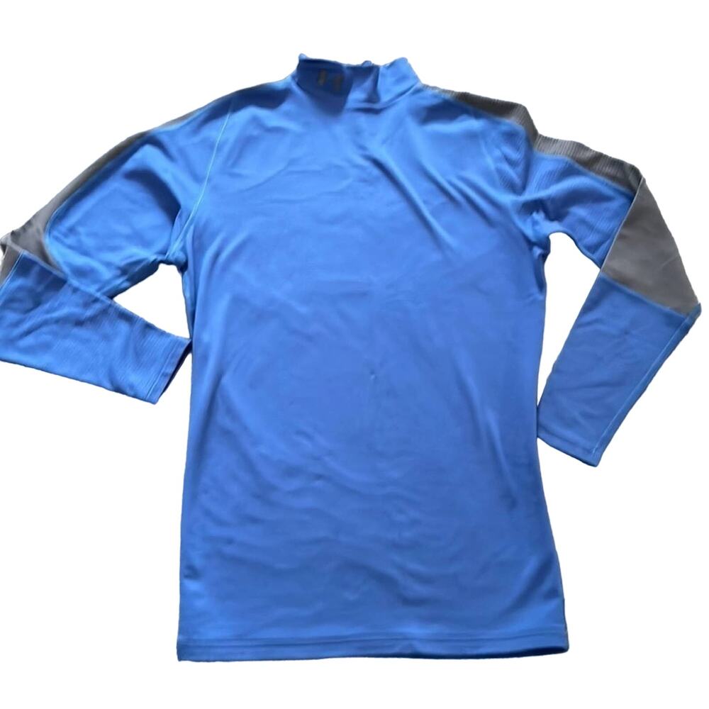 Men's Long-Sleeved Under Armour Compression Shirt - Large Blue
